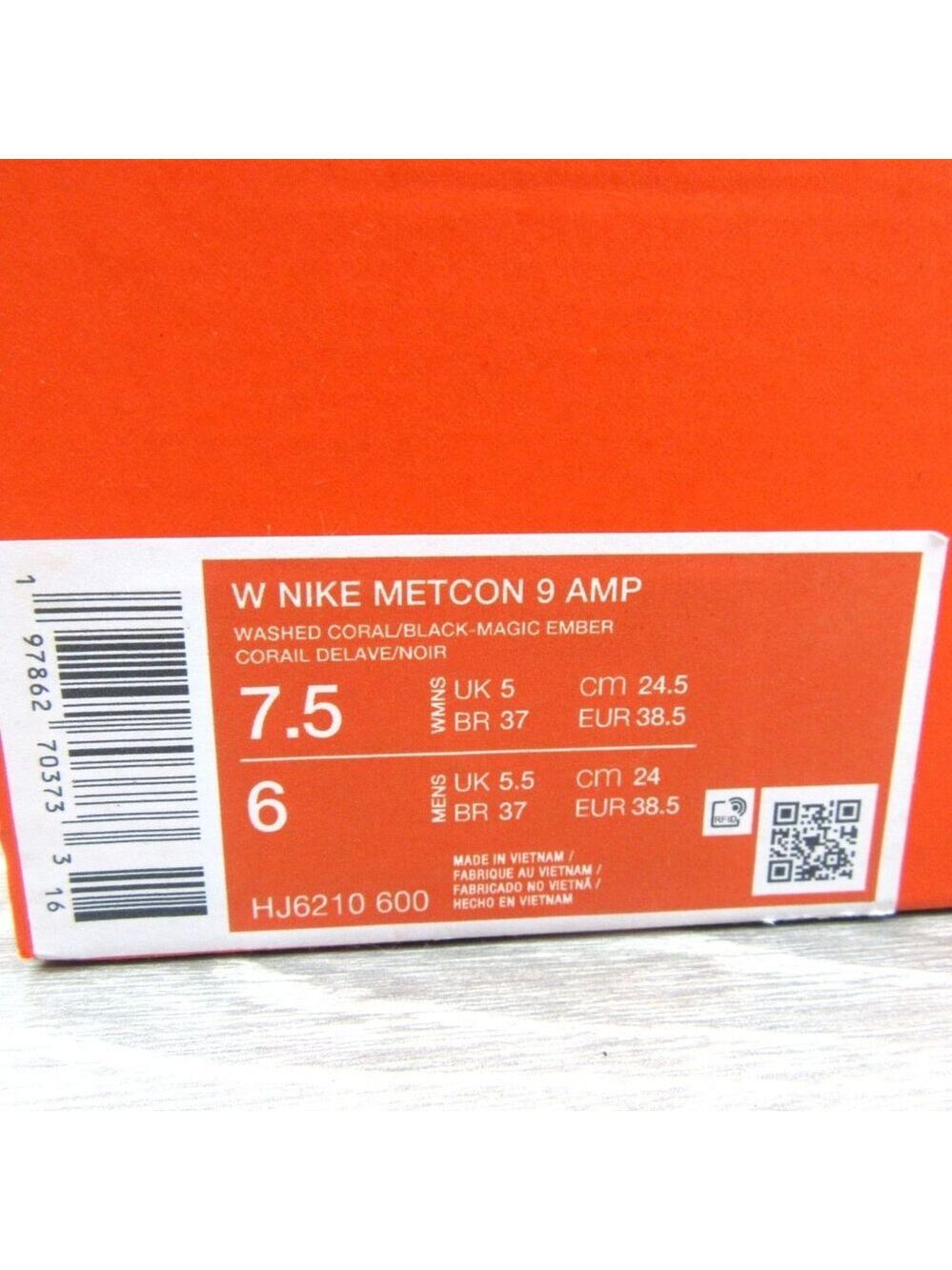 Nike Metcon 9 AMP Gym Training Shoes Womens Size 7.5 Coral Magic NEW - Picture 13 of 13